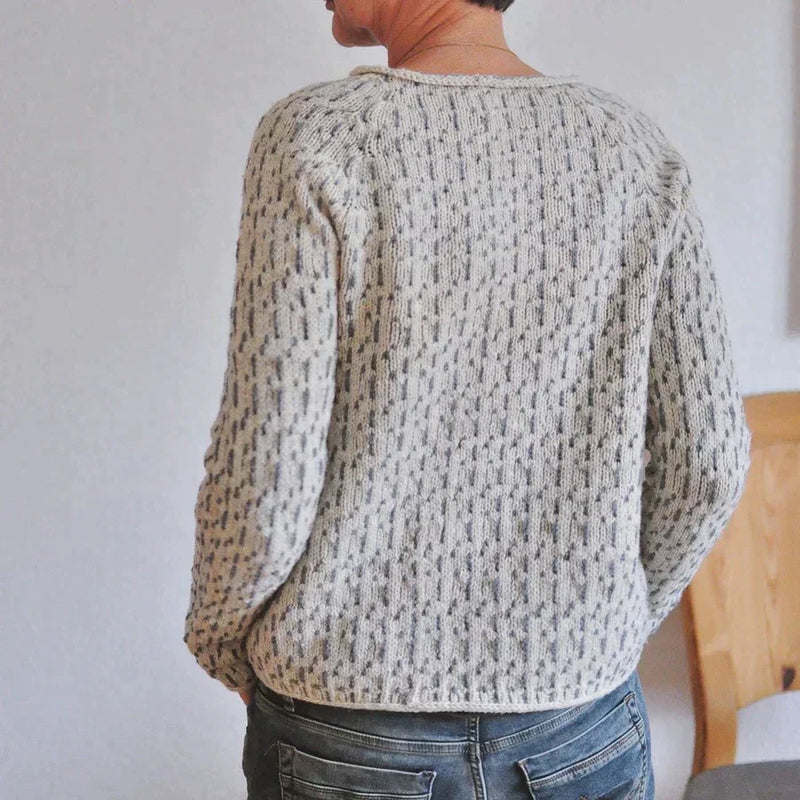 Strickpullover in Grau mit langen Ärmeln Damen