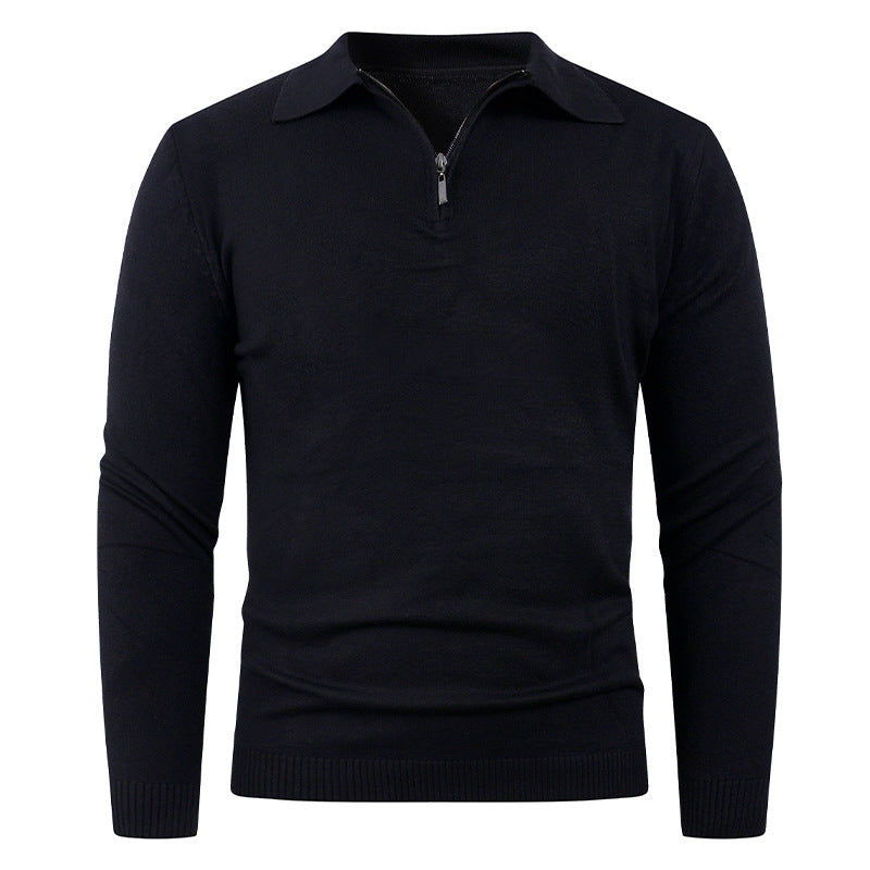 Strickpullover mit Halbrosem Kragen für Herren