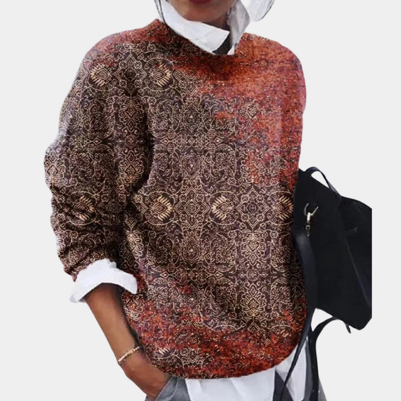 Strickpullover mit Rundhalsausschnitt für Damen