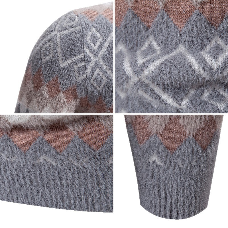Strickpullover mit geometrischem Muster für Herren