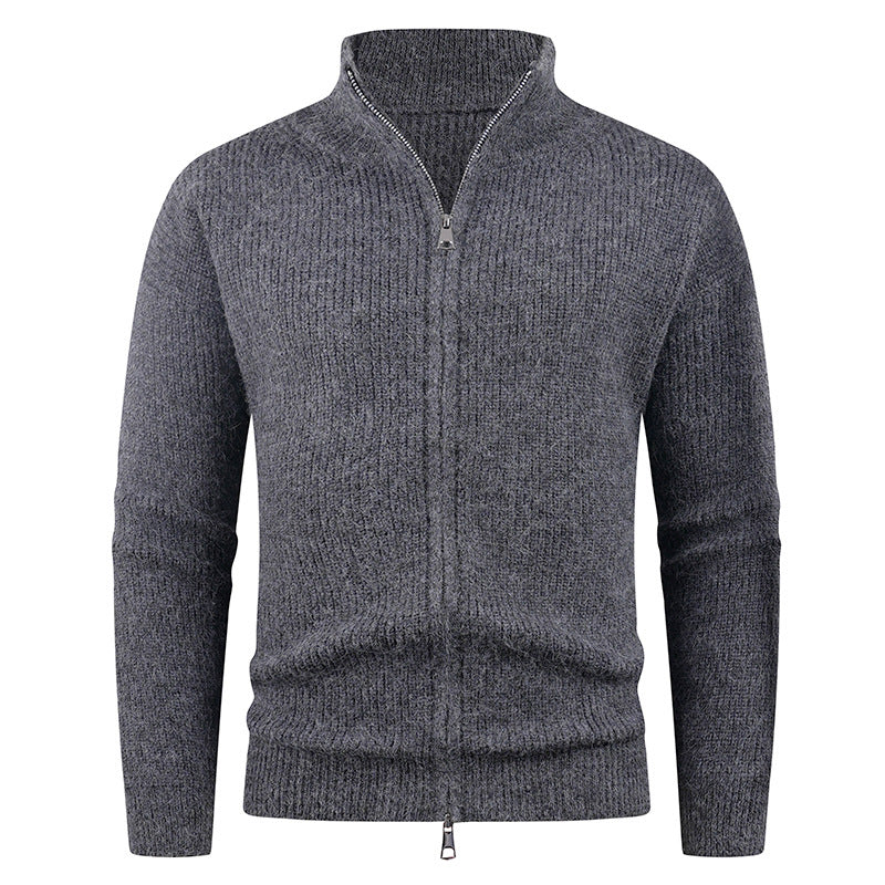 Herren Strickpullover mit modernem Design und Reißverschluss