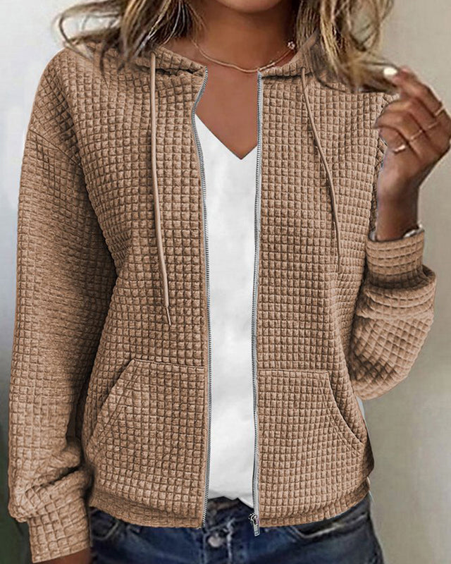 Stylische Strickjacke für Damen mit Kapuze