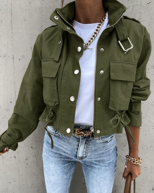 Stylische Übergangsjacke für Damen mit Taschen