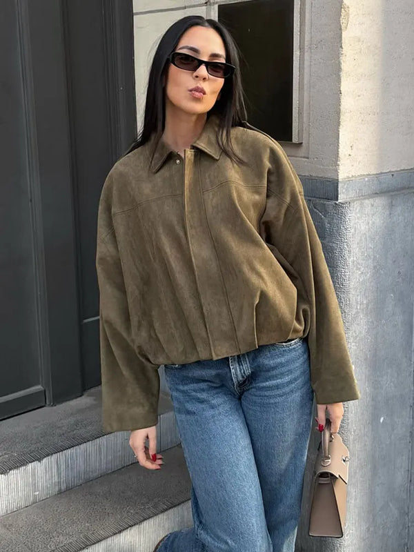 Stylische Übergangsjacke für Damen in Grün