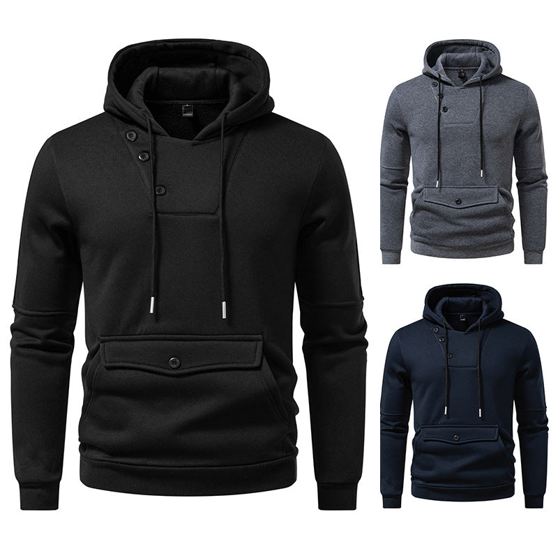 Stylischer Hoodie mit Knopfdetails für Herren