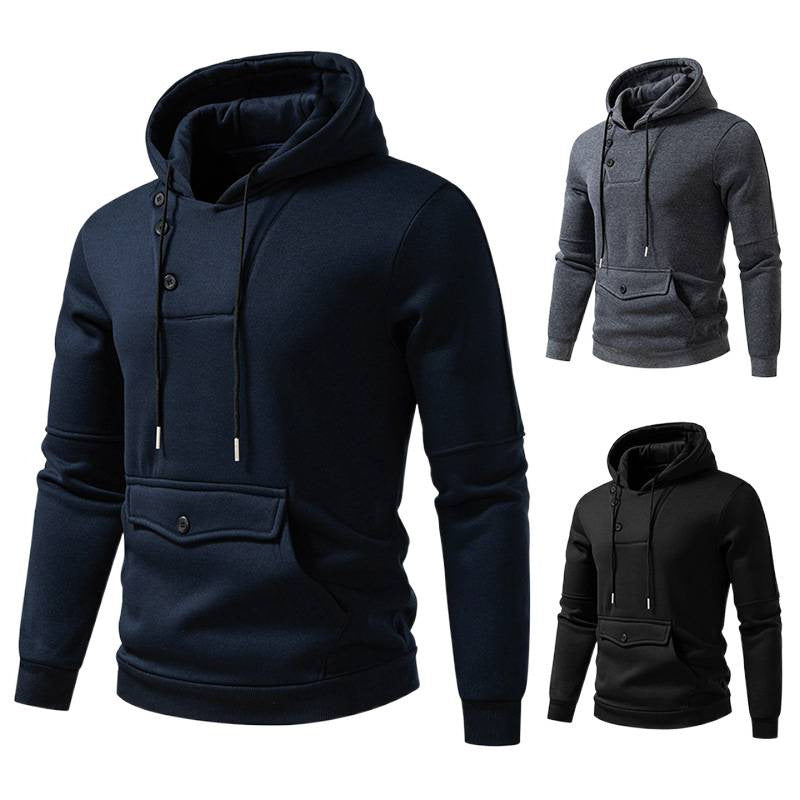 Stylischer Hoodie mit Knopfdetails für Herren