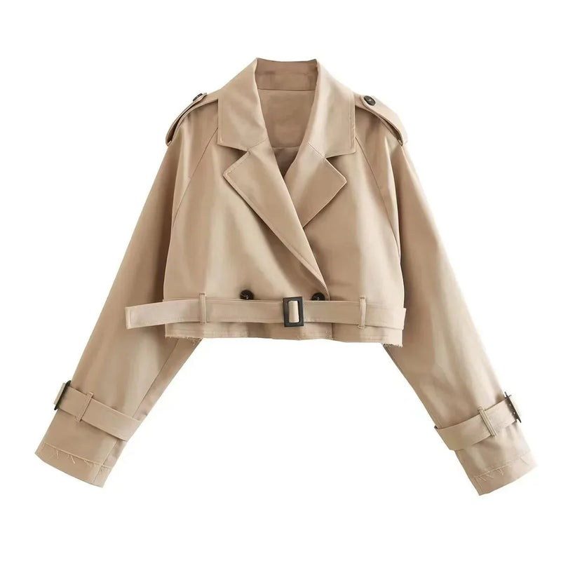Stylischer kurzer Trenchcoat für Damen