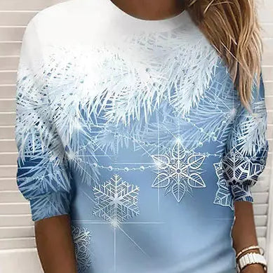 Della - Eleganter pullover mit schneeflocken