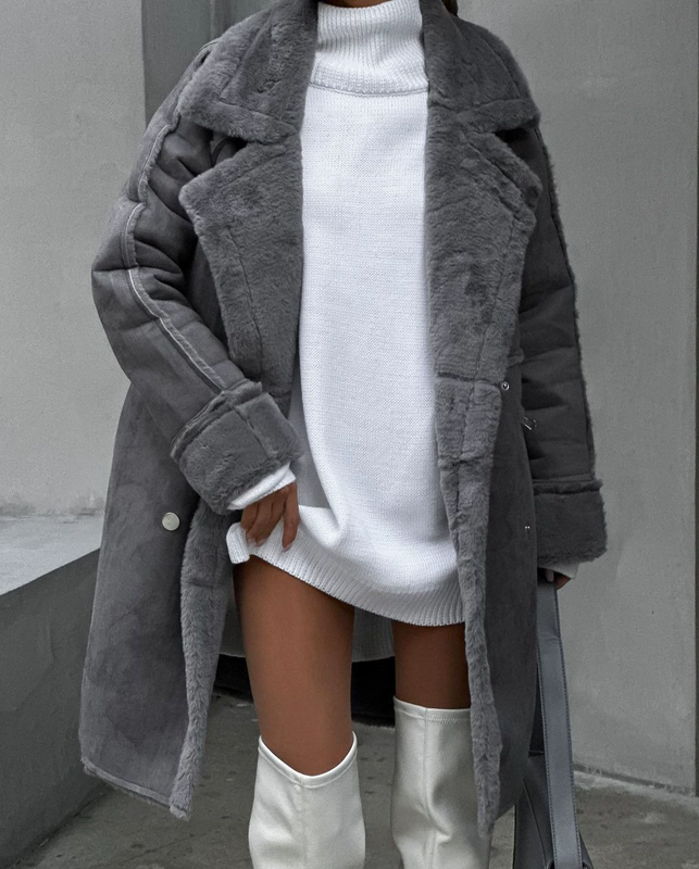 Teddy Coat für Damen mit Felloptik