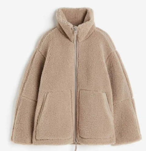 Teddy Mantel für Damen mit Reißverschluss