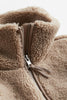 Teddy Mantel für Damen mit Reißverschluss