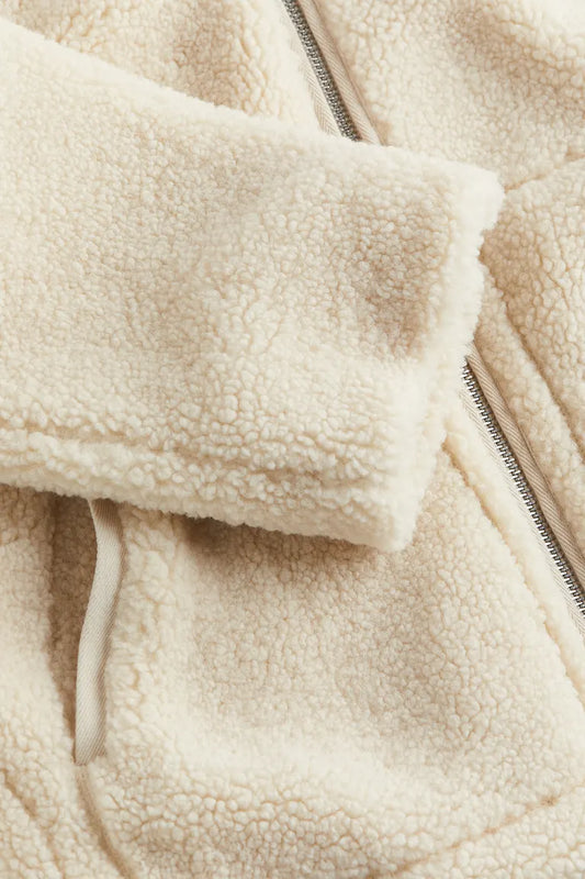 Teddy Mantel für Damen mit Reißverschluss