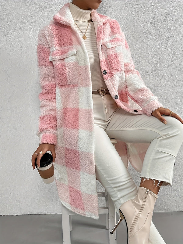 Teddy Mantel für Damen im Oversize-Schnitt
