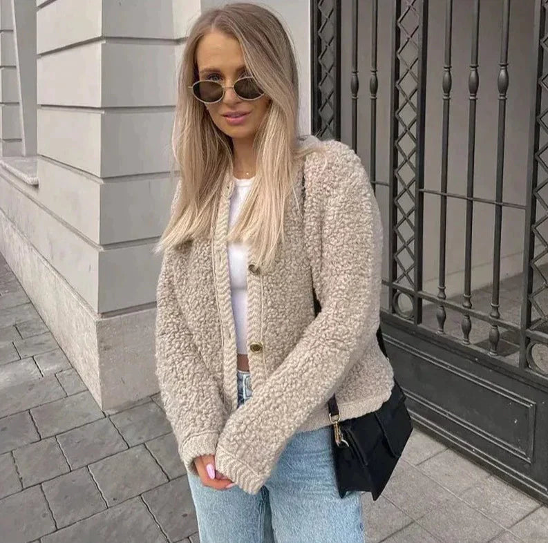 Teddy Mantel für Damen mit elegantem Look