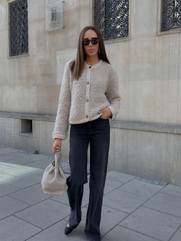 Teddy Mantel für Damen mit elegantem Look