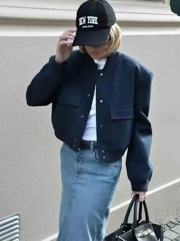 Trendy Übergangsjacke für Damen im Bomberstil