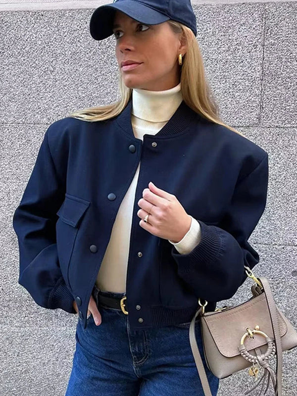 Trendy Übergangsjacke für Damen im Bomberstil