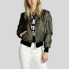 Übergangsjacke für Damen Bomber mit Rundhals