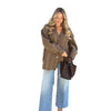 Übergroße Strickjacke mit Knopfdetails für Damen