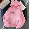 Übergroßer Kapuzenpullover mit Print für Damen