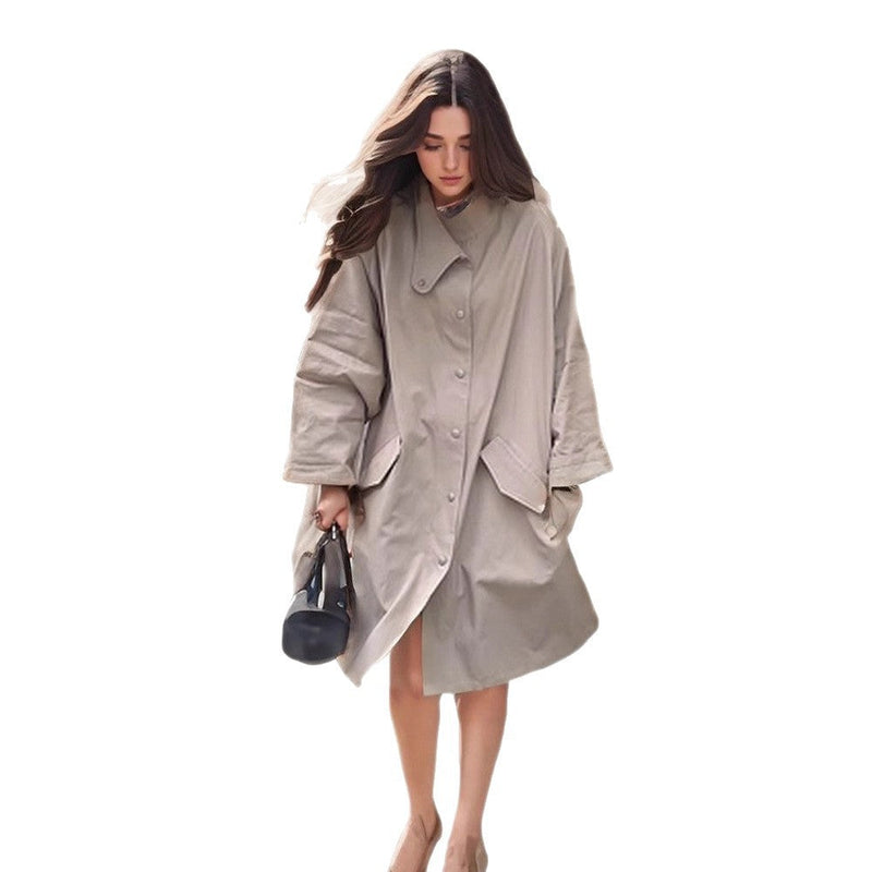 Übergroßer Trenchcoat mit Knopfdetails für Damen