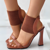 Damen-Sandalen mit Blockabsatz und Fesselriemchen