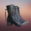 Celina - Wilde retro-motorradstiefel mit dicker sohle