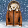 Nathaniel - sheepskin jacket with fur hood
