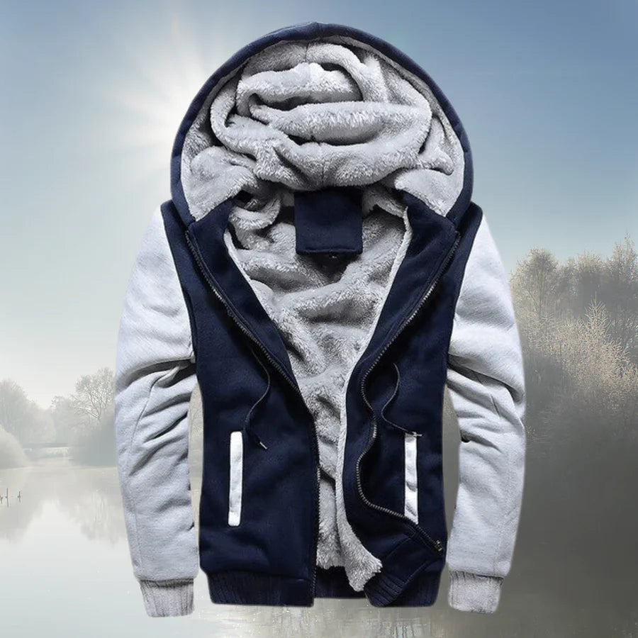 Horst - fleecejacke mit kapuze und reißverschluss