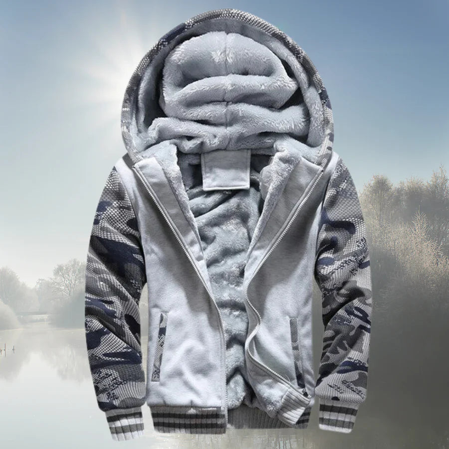 Horst - fleecejacke mit kapuze und reißverschluss