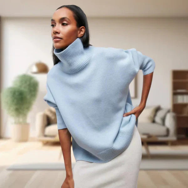Olive - Klassischer rollkragenpullover für damen