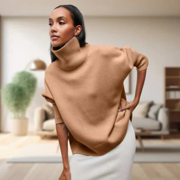 Olive - Klassischer rollkragenpullover für damen