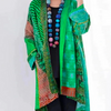 Mehrfarbige Strickjacke für Damen im Vintage-Stil