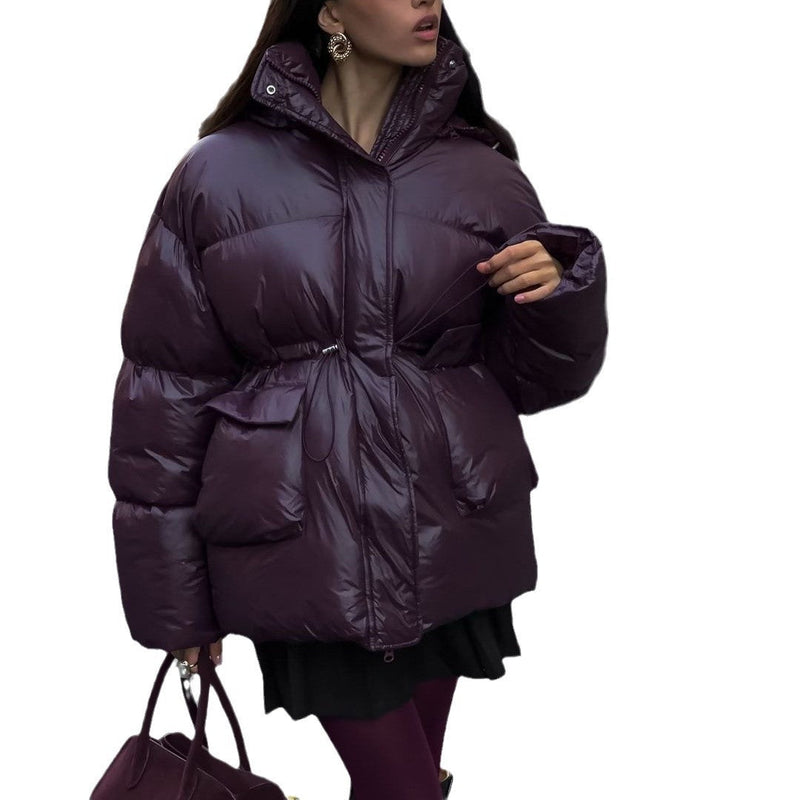 Warme Steppjacke mit Kapuze für Damen