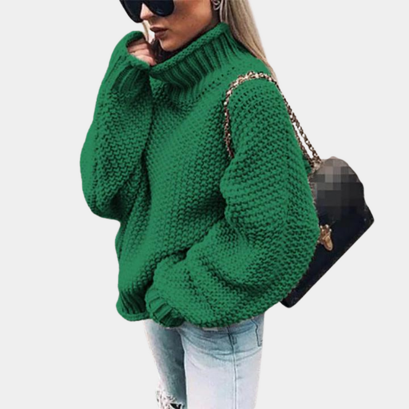 Damen Strickpullover mit Rollkragen für kalte Tage