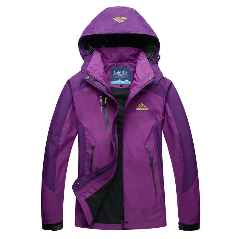 Wasserabweisende Regenjacke für Damen mit Kapuze