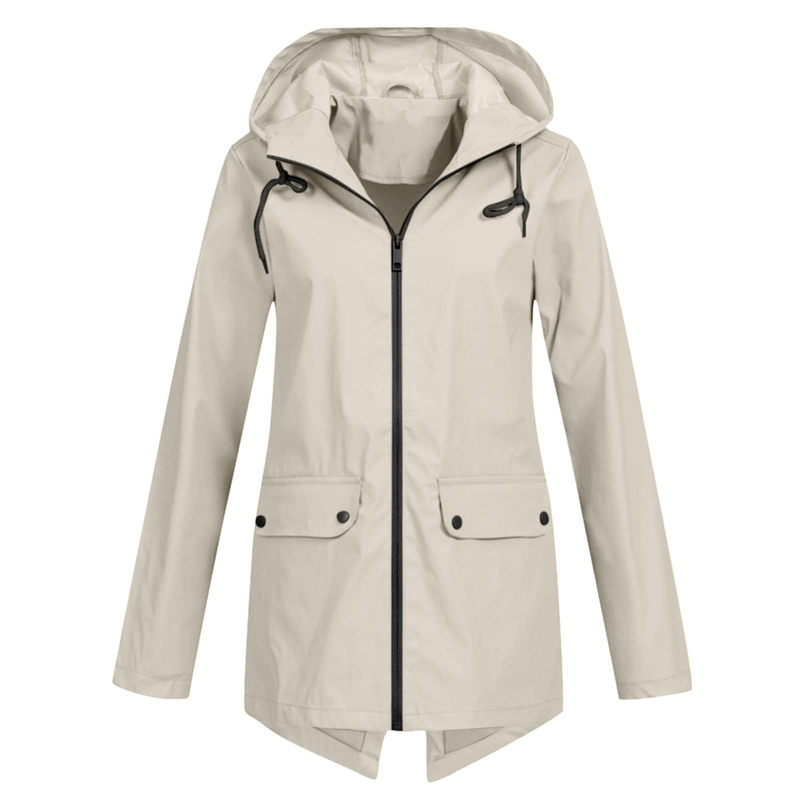 Wasserdichte Regenjacke für Damen mit Kapuze