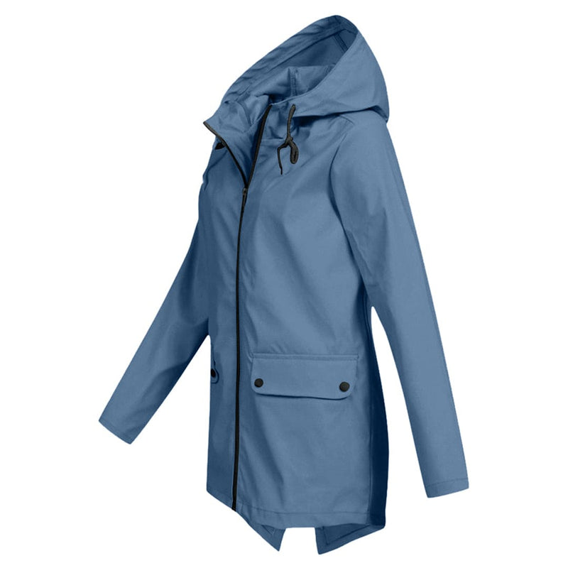 Wasserdichte Regenjacke für Damen mit Kapuze