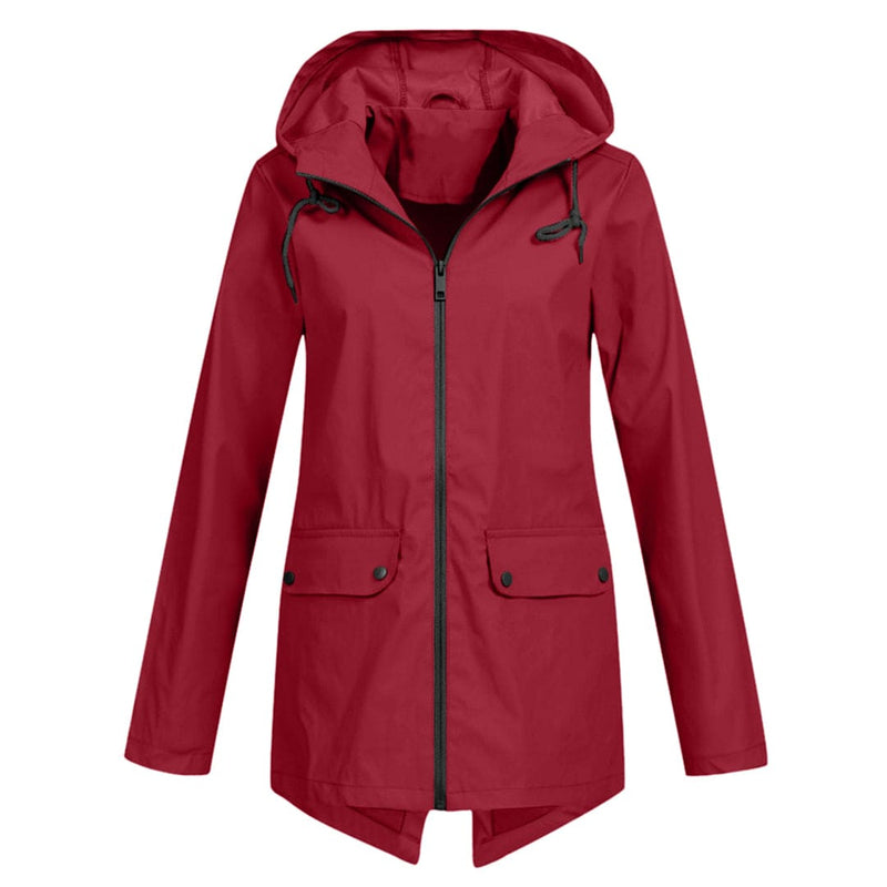 Wasserdichte Regenjacke für Damen mit Kapuze