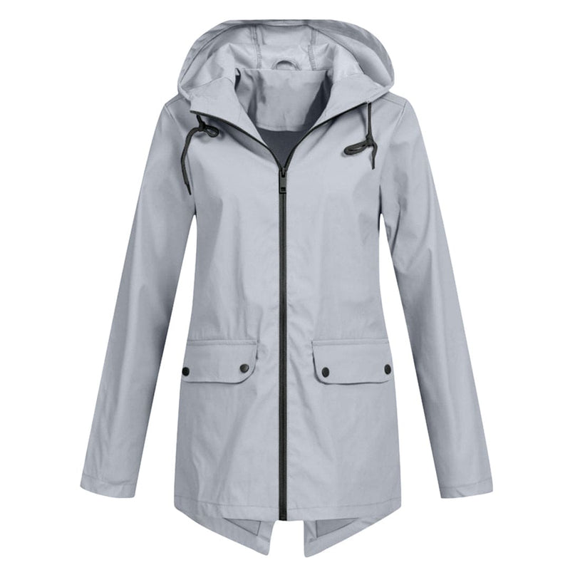 Wasserdichte Regenjacke für Damen mit Kapuze