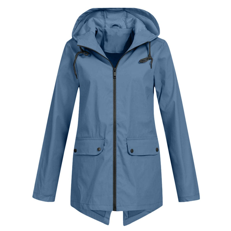 Wasserdichte Regenjacke für Damen mit Kapuze