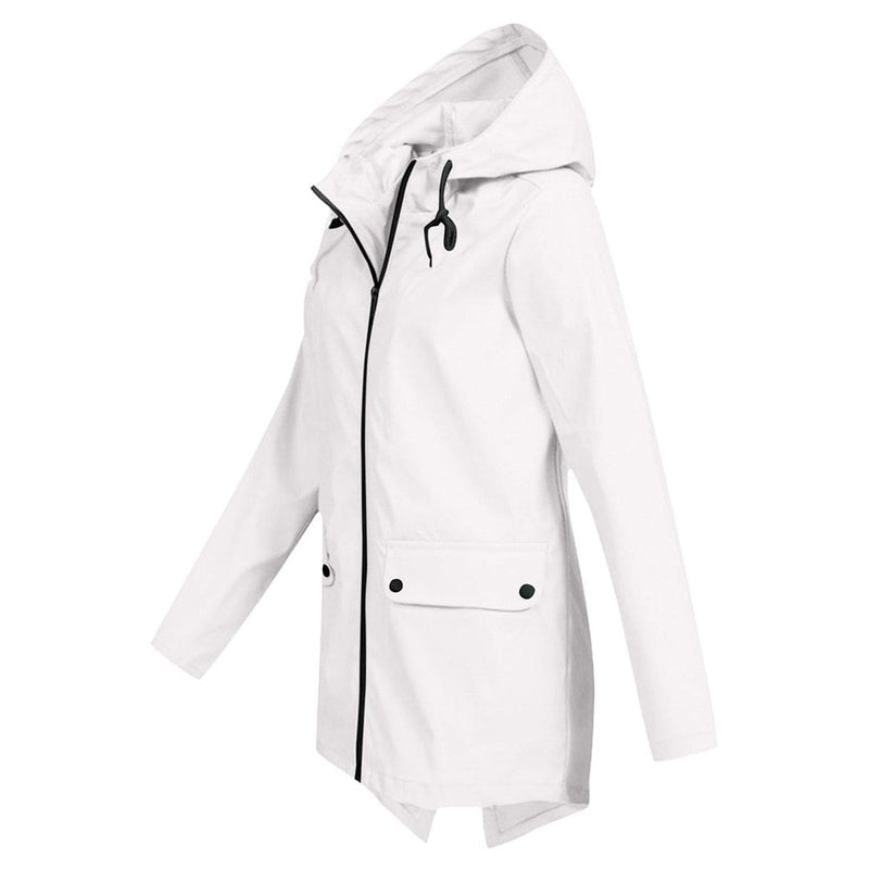 Wasserdichte Regenjacke für Damen mit Kapuze