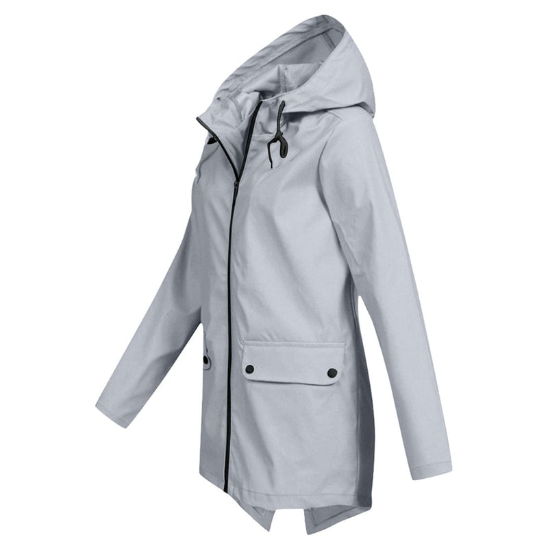 Wasserdichte Regenjacke für Damen mit Kapuze