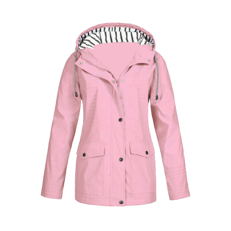 Wasserfeste Regenjacke für Damen mit Kapuze