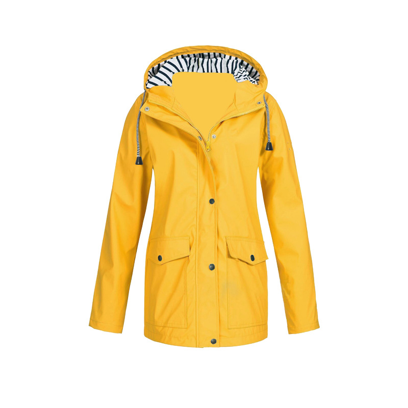 Wasserfeste Regenjacke für Damen mit Kapuze