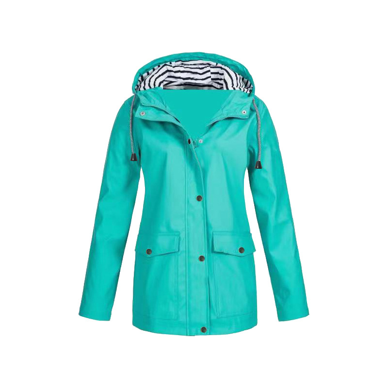 Wasserfeste Regenjacke für Damen mit Kapuze