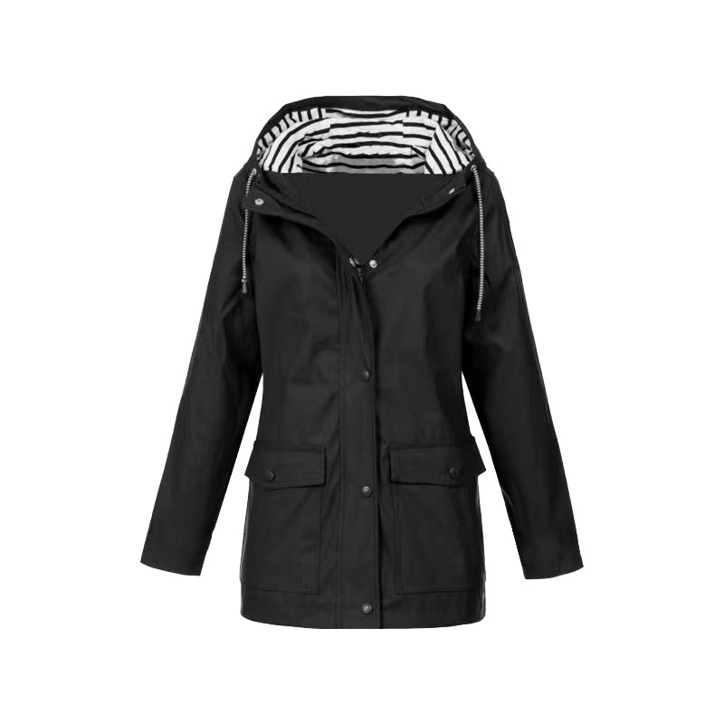 Wasserfeste Regenjacke für Damen mit Kapuze