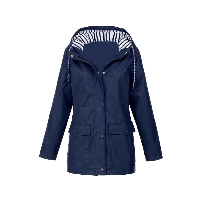 Wasserfeste Regenjacke für Damen mit Kapuze