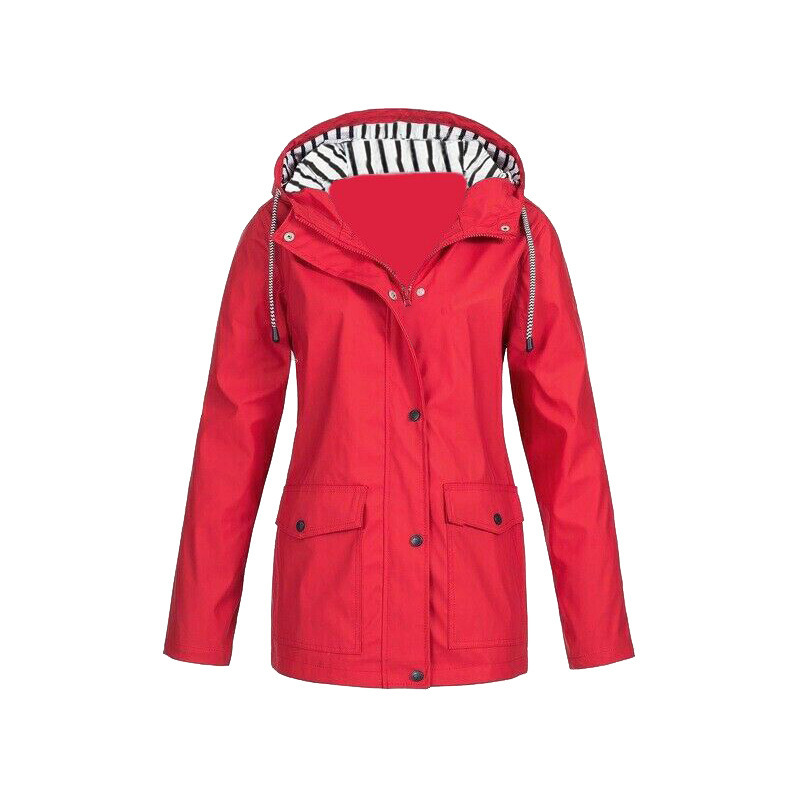 Wasserfeste Regenjacke für Damen mit Kapuze