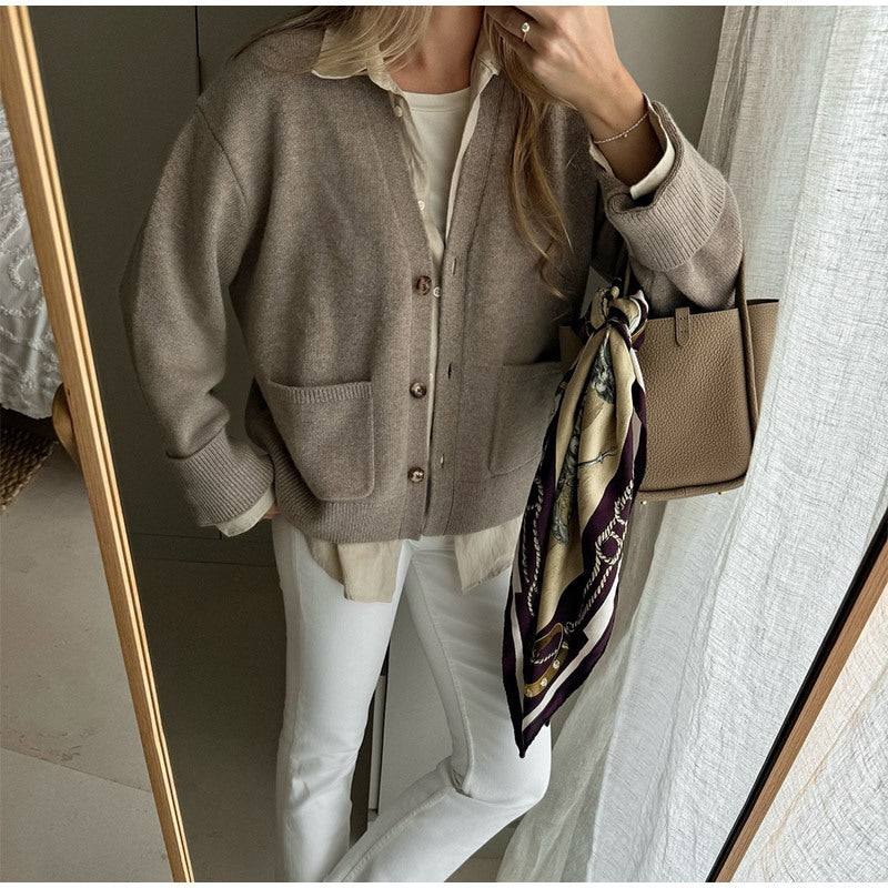 Weicher Strick-Cardigan mit Knopfleiste für Damen